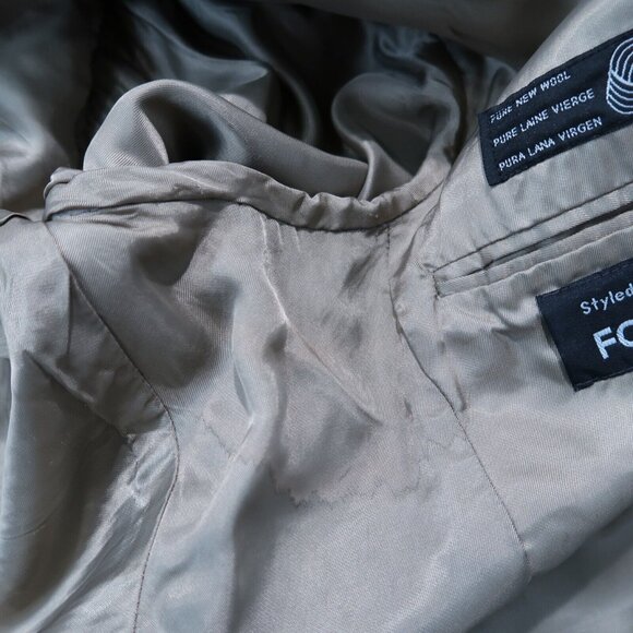 Chaps Ralph Lauren Blazer Mens 42S Gray Plaid 100% Wool Sports Coat Business - Picture 9 of 16